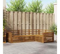 vidaXL Outdoor Sofa Set 4 pcs Natural Solid Acacia Wood