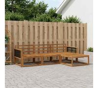 vidaXL Outdoor Sofa Set 4 pcs Natural Solid Acacia Wood