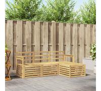 vidaXL Outdoor Sofa Set 4 pcs White 189.5 x 122.5 x 73 cm