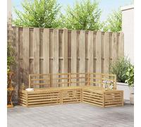 vidaXL Outdoor Sofa Set 4 Piece White Solid Acacia Wood
