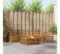 vidaXL Outdoor Sofa Set 5 pcs Natural Solid Acacia Wood