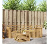 vidaXL Outdoor Sofa Set 5 pcs White 59 x 59 x 37 cm Solid Acacia Wood