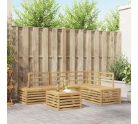 vidaXL Outdoor Sofa Set 5 Piece White