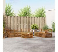 vidaXL Outdoor Sofa Set 6 pcs Natural