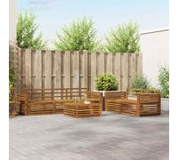 vidaXL Outdoor Sofa Set 6 pcs Natural