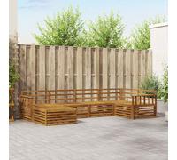 vidaXL Outdoor Sofa Set 6 pcs Natural
