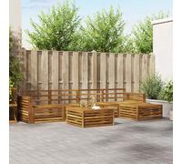vidaXL Outdoor Sofa Set 6 pcs Natural