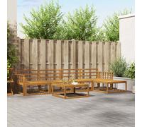vidaXL Outdoor Sofa Set 6 pcs Natural Solid Acacia Wood