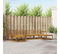 vidaXL Outdoor Sofa Set 6 pcs Natural Solid Acacia Wood