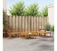 vidaXL Outdoor Sofa Set 6 pcs Natural Solid Acacia Wood