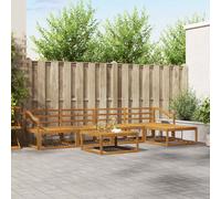 vidaXL Outdoor Sofa Set 6 pcs Natural Solid Acacia Wood