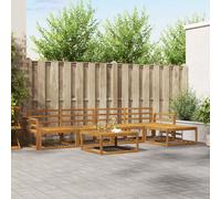 vidaXL Outdoor Sofa Set 6 pcs Natural Solid Acacia Wood