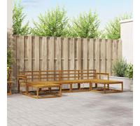 vidaXL Outdoor Sofa Set 6 pcs Natural Solid Acacia Wood