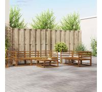 vidaXL Outdoor Sofa Set 6 pcs Natural Solid Acacia Wood