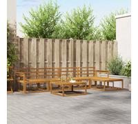 vidaXL Outdoor Sofa Set 6 pcs Natural Solid Acacia Wood