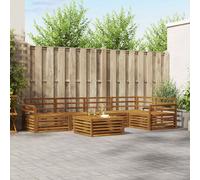 vidaXL Outdoor Sofa Set 6 pcs Natural Solid Acacia Wood