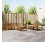 vidaXL Outdoor Sofa Set 6 pcs Natural Solid Acacia Wood