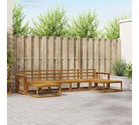 vidaXL Outdoor Sofa Set 6 pcs Natural Solid Acacia Wood