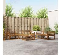 vidaXL Outdoor Sofa Set 6 pcs Natural Solid Acacia Wood