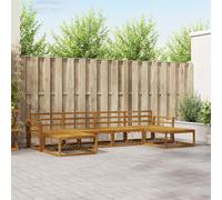 vidaXL Outdoor Sofa Set 6 pcs Natural Solid Acacia Wood