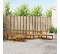 vidaXL Outdoor Sofa Set 6 pcs Natural Solid Acacia Wood