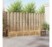 vidaXL Outdoor Sofa Set 6 pcs White 306 x 128.5 x 73 cm