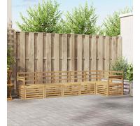 vidaXL Outdoor Sofa Set 6 pcs White 306 x 128.5 x 73 cm