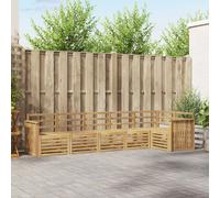 vidaXL Outdoor Sofa Set 6 pcs White 306 x 128.5 x 73 cm