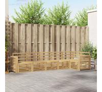 vidaXL Outdoor Sofa Set 6 pcs White 310 x 132.5 x 73 cm