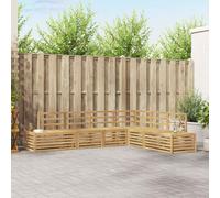 vidaXL Outdoor Sofa Set 6 Piece White