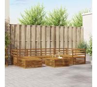 vidaXL Outdoor Sofa Set 7 pcs Natural