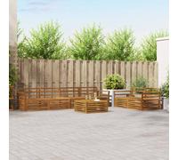 vidaXL Outdoor Sofa Set 7 pcs Natural