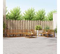 vidaXL Outdoor Sofa Set 7 pcs Natural Solid Acacia Wood