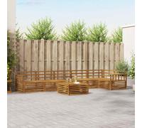 vidaXL Outdoor Sofa Set 7 pcs Natural Solid Acacia Wood