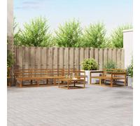 vidaXL Outdoor Sofa Set 7 pcs Natural Solid Acacia Wood