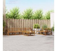 vidaXL Outdoor Sofa Set 7 pcs Natural Solid Acacia Wood