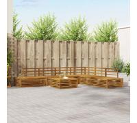 vidaXL Outdoor Sofa Set 7 Piece Natural Solid Acacia Wood