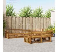 vidaXL Outdoor Sofa Set 8 pcs Natural