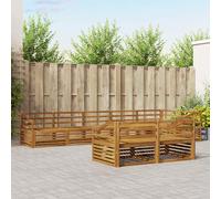 vidaXL Outdoor Sofa Set 8 pcs Natural