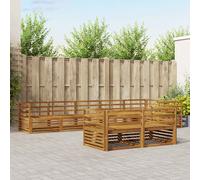 vidaXL Outdoor Sofa Set 8 pcs Natural