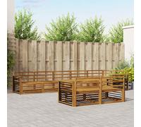 vidaXL Outdoor Sofa Set 8 pcs Natural