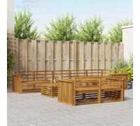 vidaXL Outdoor Sofa Set 9 pcs Natural