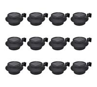 vidaXL Outdoor Solar Fence Lamps Solar Deck Light Wall Light 12 pcs LED Black