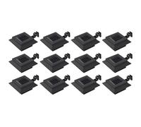 vidaXL Outdoor Solar Lamps 12 pcs LED Square 12 cm Black