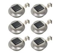 vidaXL Outdoor Solar Lamps 6 pcs LED Round 12 cm White UK