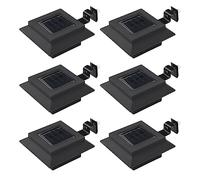 vidaXL 6X Outdoor Solar Lamps LED Square 12cm Black Garden Lighting Fixture