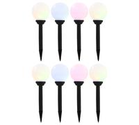 vidaXL Outdoor Solar Lamps Solar Light Ball Light 8 pcs LED Spherical 15 cm RGB