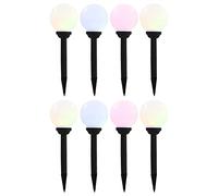 vidaXL Outdoor Solar Lamps Solar Light Ball Light 8 pcs LED Spherical 15 cm RGB