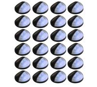 vidaXL Outdoor Solar Wall Lamps LED Wall Light Garden Light 24 pcs Round Black