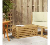 vidaXL Outdoor Stool Bench White 79 x 43 x 37 cm Solid Acacia Wood